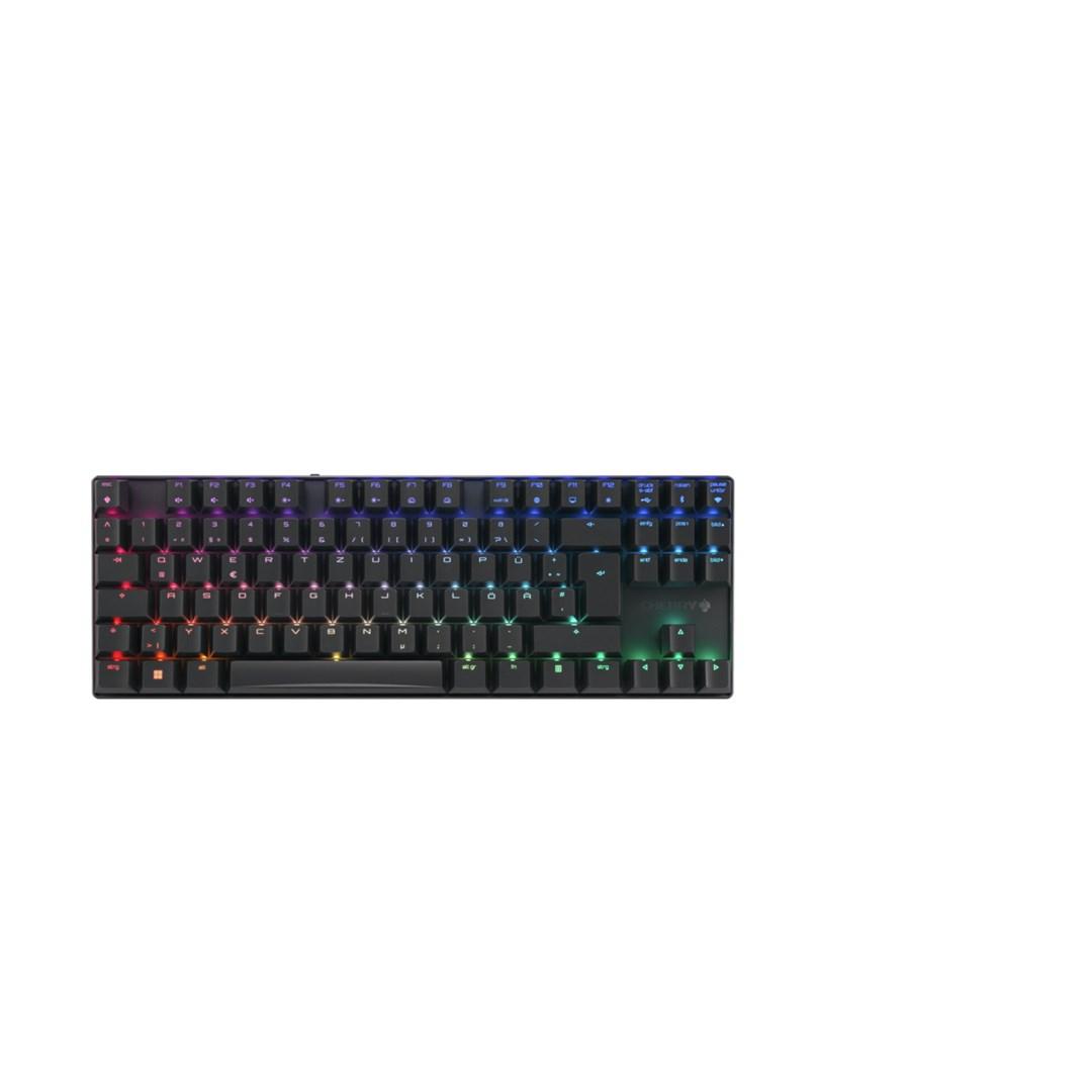 Tastatur gaming Cherry MX 8.2 TKL Wireless RGB – RF + Bluetooth, QWERTZ tysk, sort billede