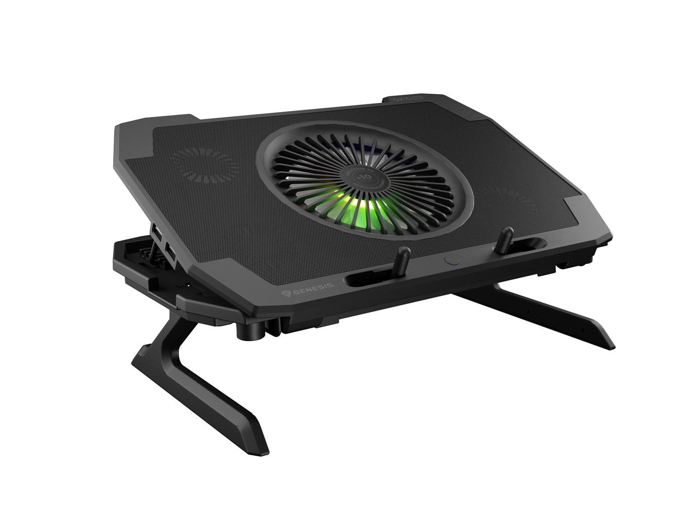Laptopkøler GENESIS Oxid 850 - 17,3" - 2.500 RPM - sort