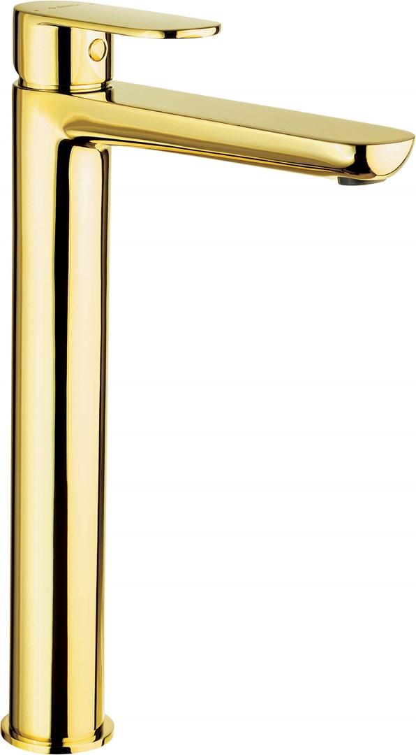 Køkkenarmatur høj model - deante High basin mixer, guldfinish billede