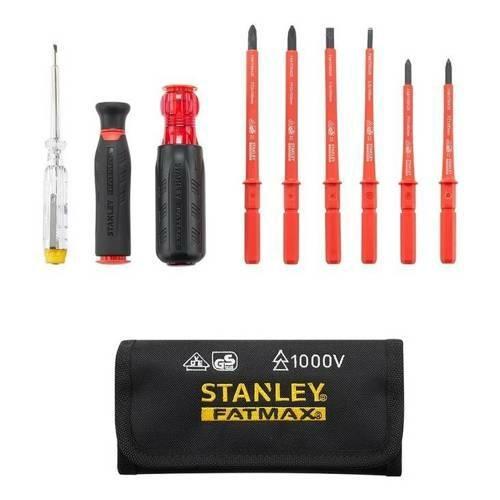 Skruetrækkersæt 10 dele - STANLEY FatMax VDE (PH, PZ, flad + tester) billede