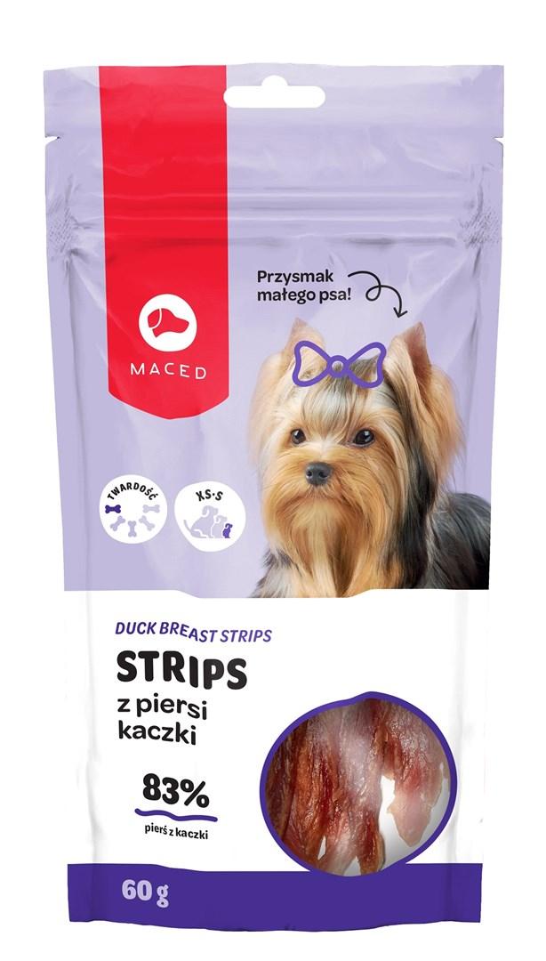 Hundegodbidder andebryststrimler – MACED 60 g billede