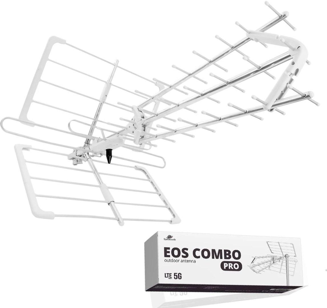 TV-antenne udendørs DVB-T2 SPARKLE Spacetronik EOS PRO Combo UHF+VHF LTE 5G (hvid) billede