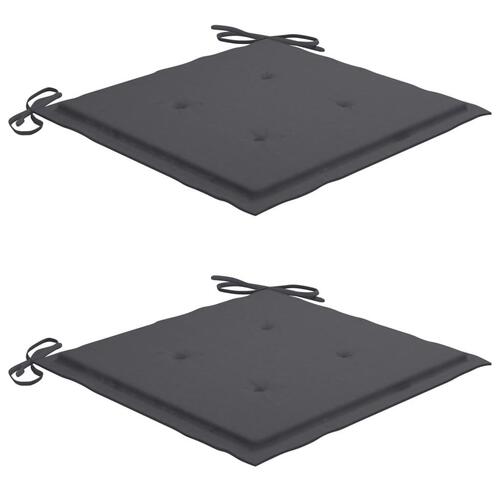 Foldbare havestole 2 stk. med hynder bambus