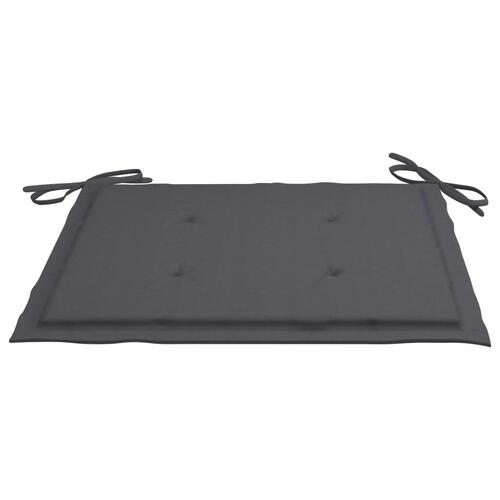 Foldbare havestole 2 stk. med hynder bambus