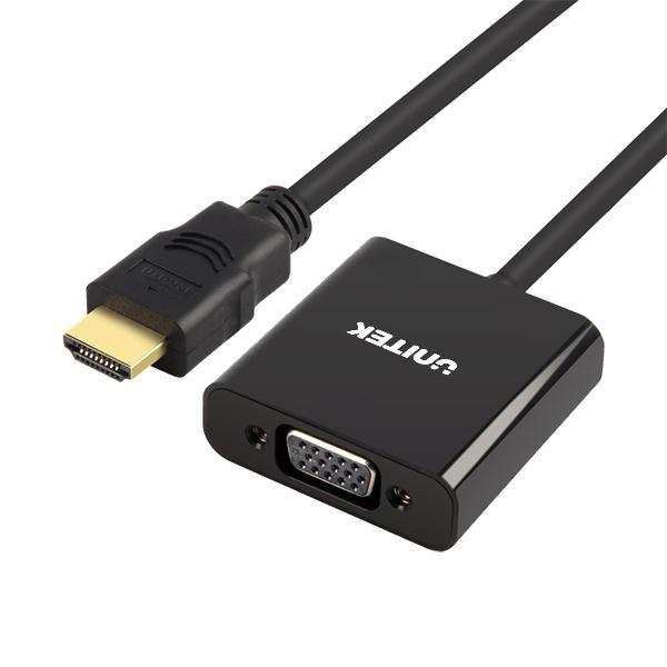 HDMI til VGA adapter med 3,5 mm lyd – UNITEK Y-6333 billede