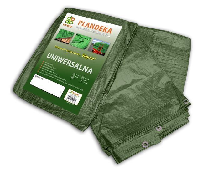 Presenning grøn forstærket 90 g/m² 8 × 10 m - BRADAS billede