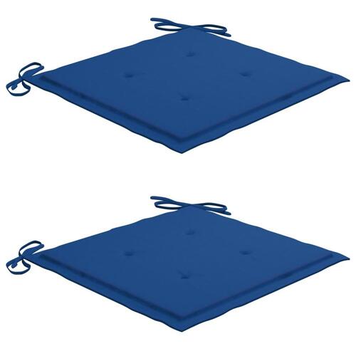 Foldbare havestole 2 stk. med hynder bambus