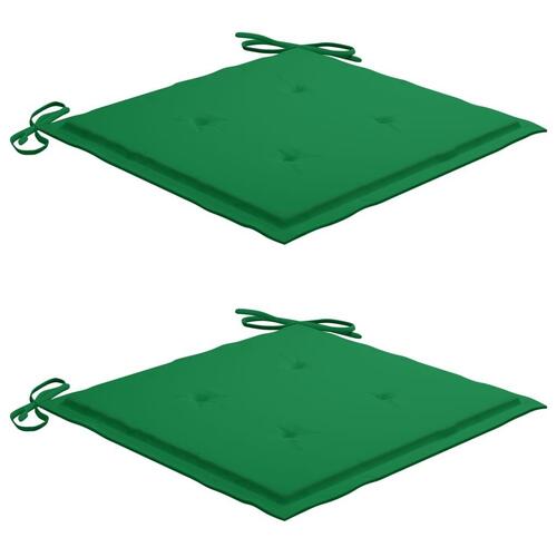Foldbare havestole 2 stk. med hynder bambus