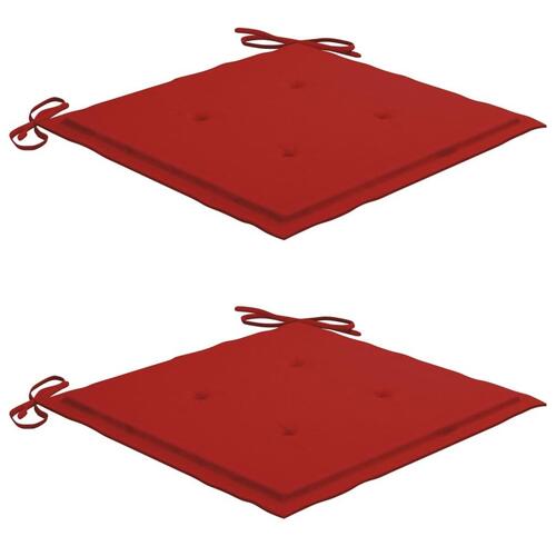 Foldbare havestole 2 stk. med hynder bambus