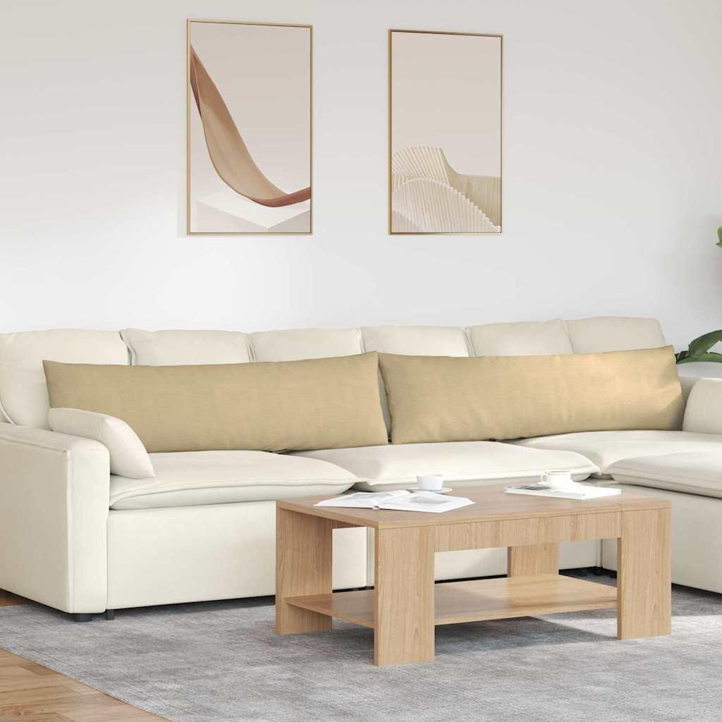Sofapuder 2 stk Grågrøn 145 x 40 cm Velourstof billede