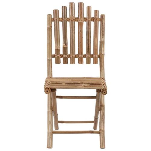 Foldbare havestole 2 stk. med hynder bambus