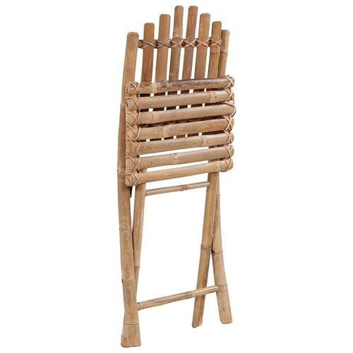 Foldbare havestole 2 stk. med hynder bambus