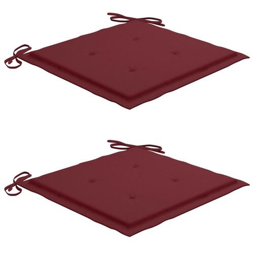Foldbare havestole 2 stk. med hynder bambus