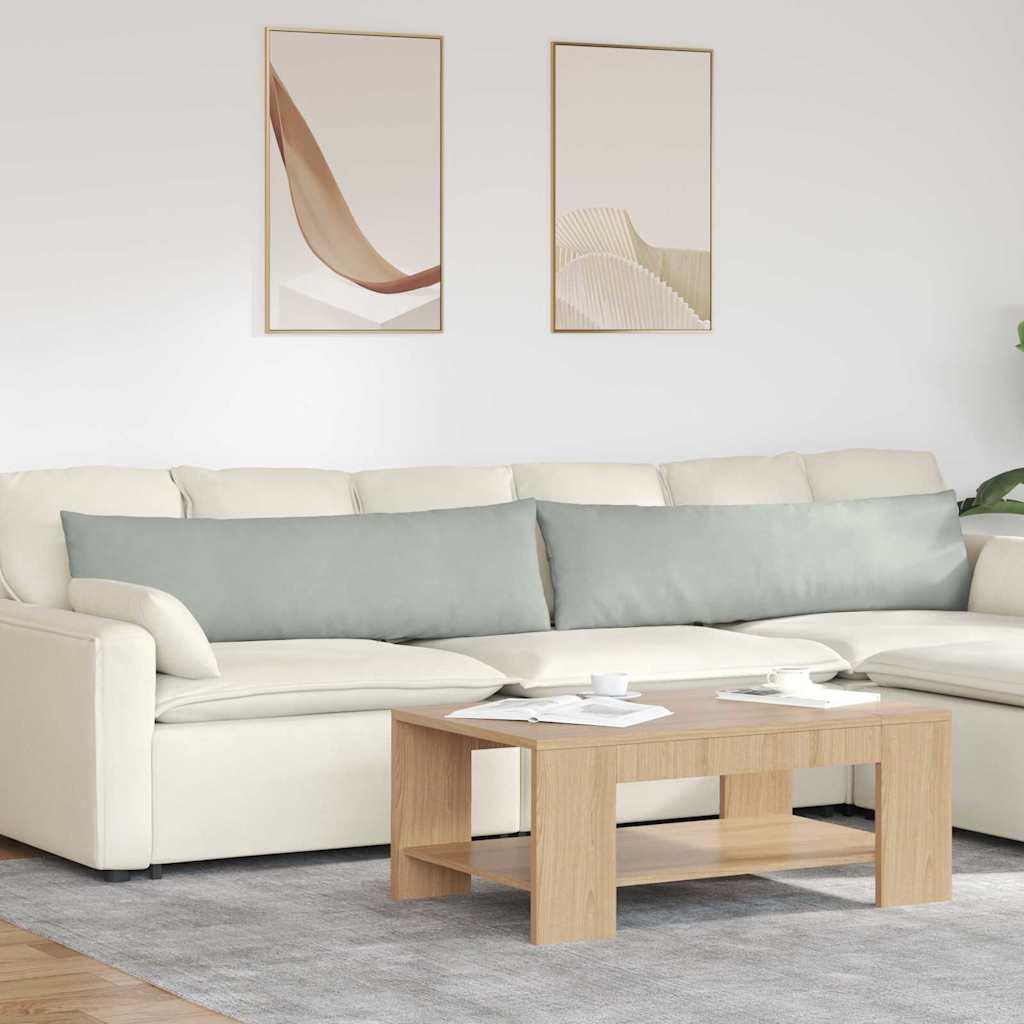 Sofapuder 2 stk Lysegrå 145 x 40 cm Velourstof billede