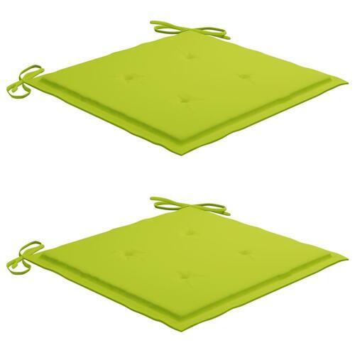 Foldbare havestole 2 stk. med hynder bambus