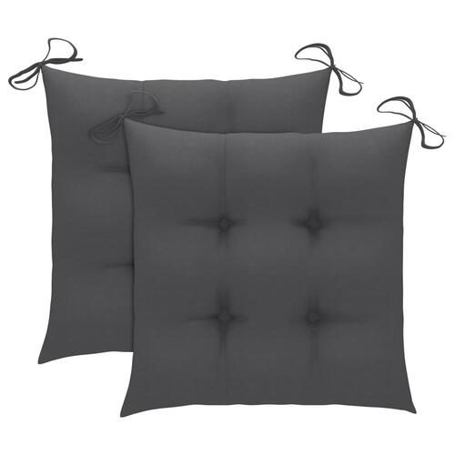 Foldbare havestole 2 stk. med hynder bambus