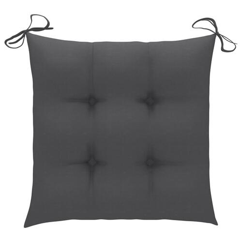 Foldbare havestole 2 stk. med hynder bambus