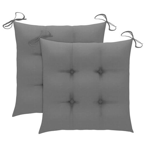 Foldbare havestole 2 stk. med hynder bambus