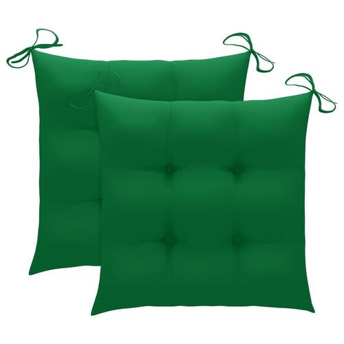 Foldbare havestole 2 stk. med hynder bambus