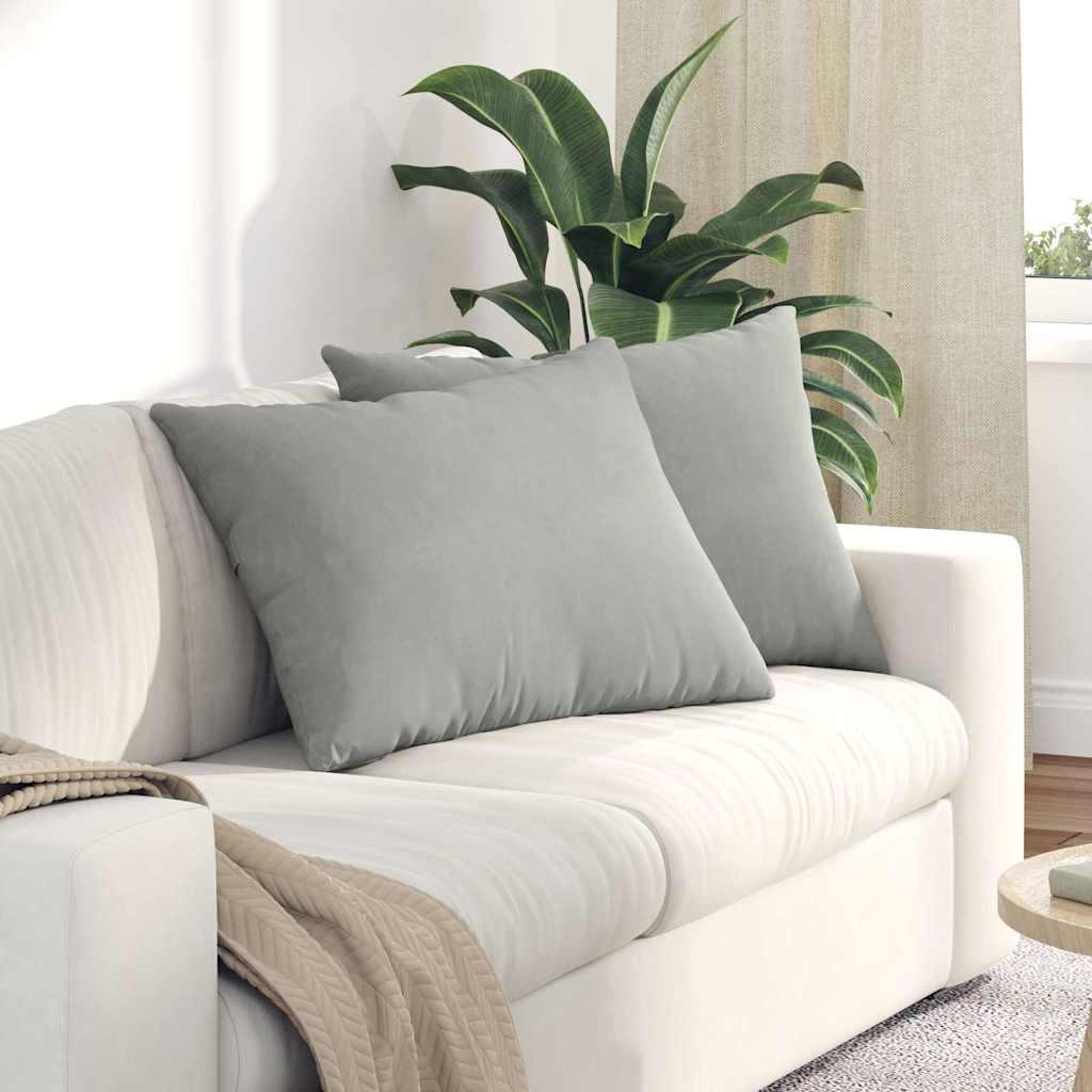 Sofa puder Lysegrå Stof billede