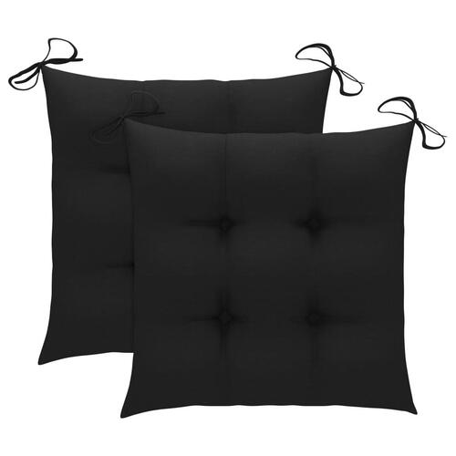 Foldbare havestole 2 stk. med hynder bambus