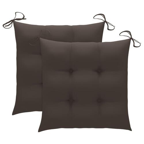 Foldbare havestole 2 stk. med hynder bambus