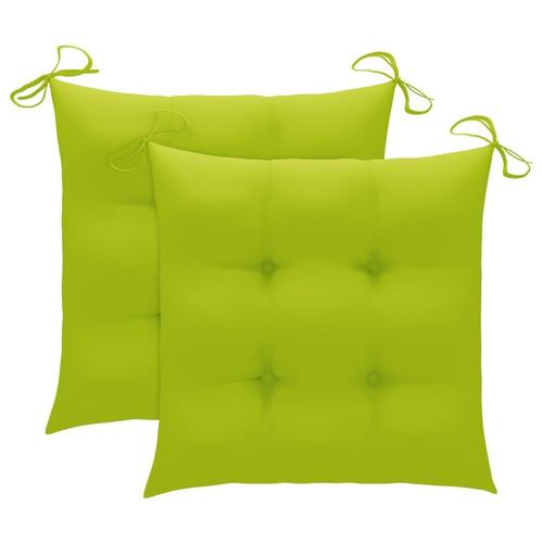 Foldbare havestole 2 stk. med hynder bambus