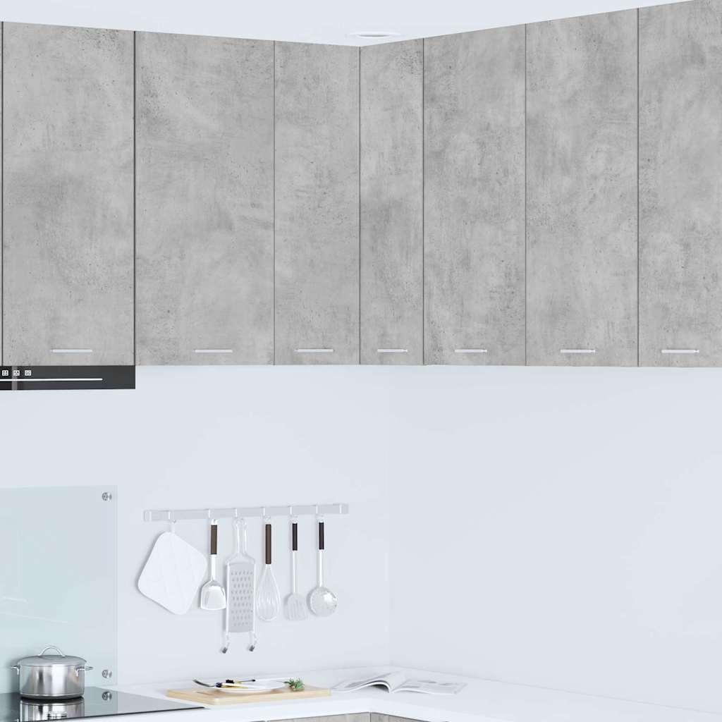 Hængeskab med hylde Riga Beton grå og hvid 57 x 57 x 80 cm billede