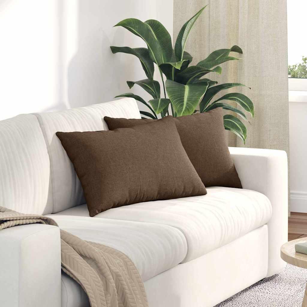 Sofapuder 2 stk Brun 40 x 60 cm billede