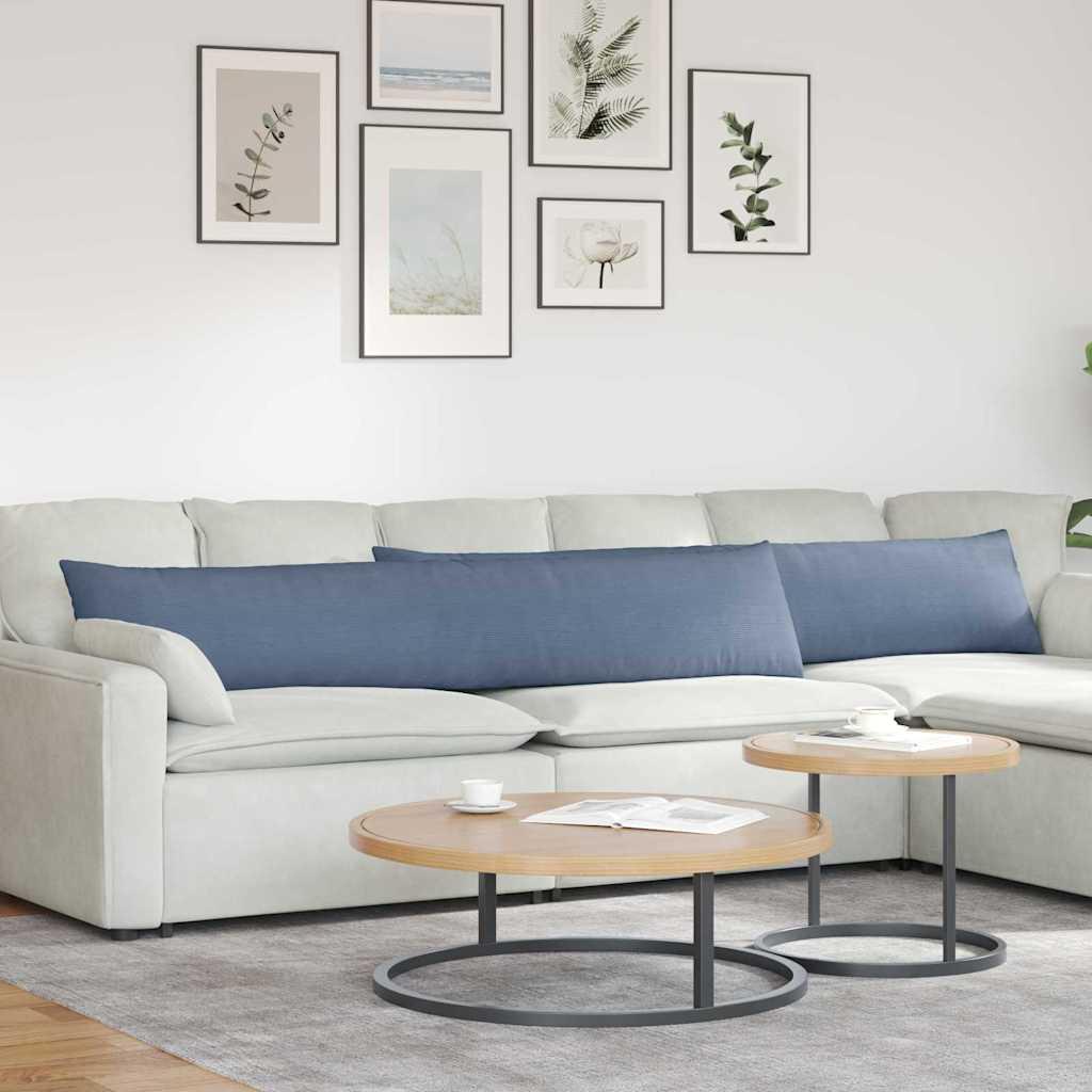 Sofapuder 2 stk Blå 200 x 40 cm Velourstof billede
