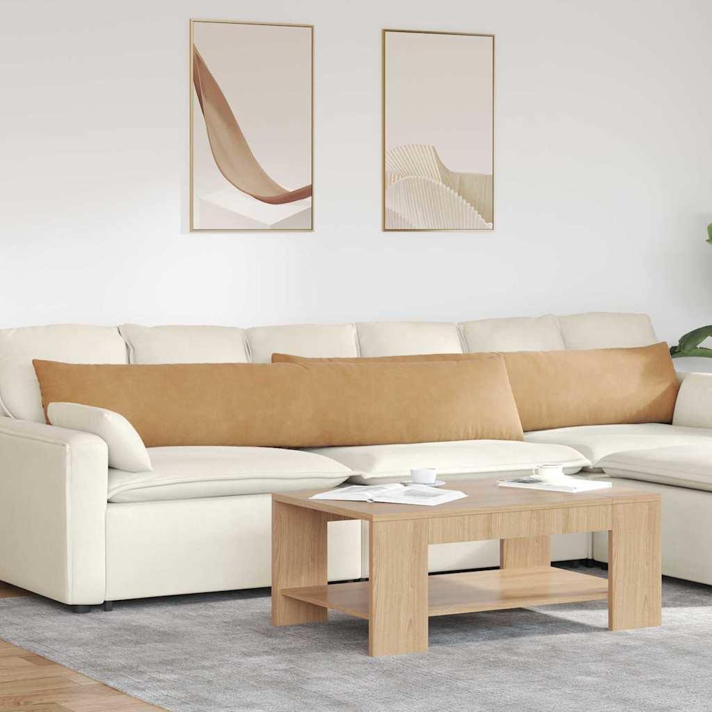 Sofapuder 2 stk Brun 200 x 40 cm Velourstof billede
