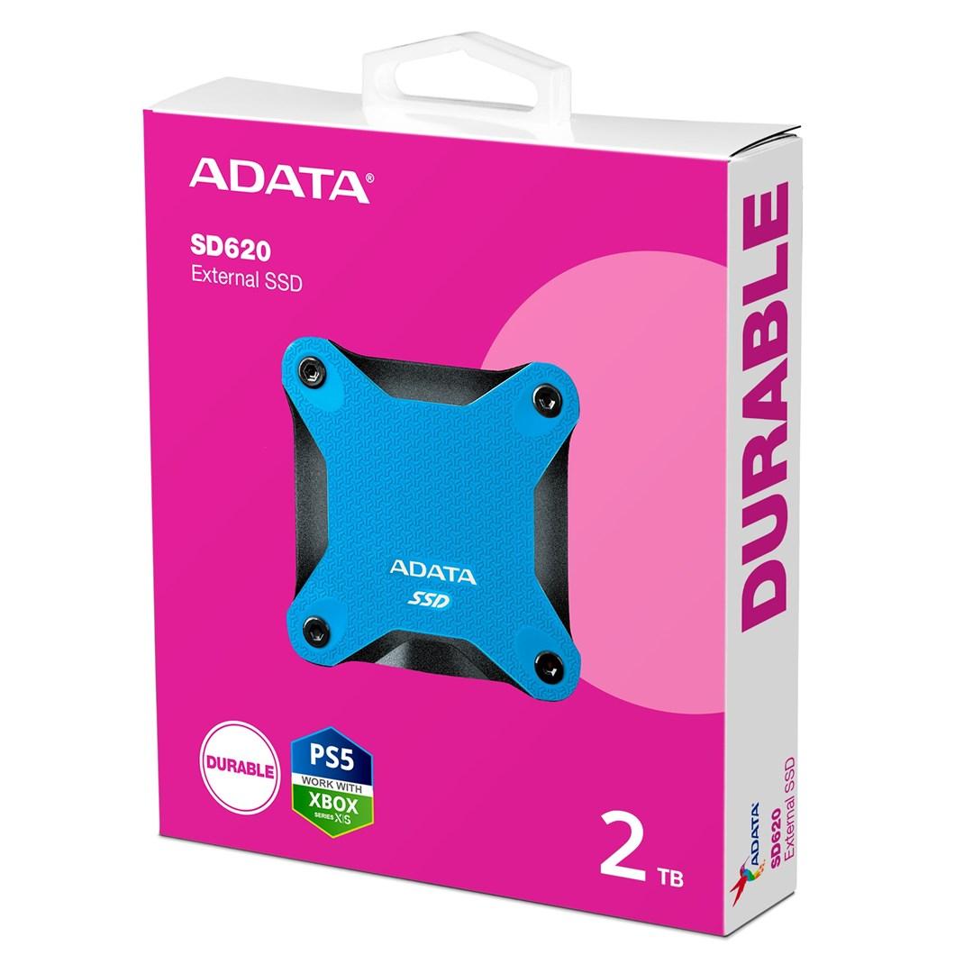 Ekstern SSD ADATA SD620 - 2 TB, blå billede