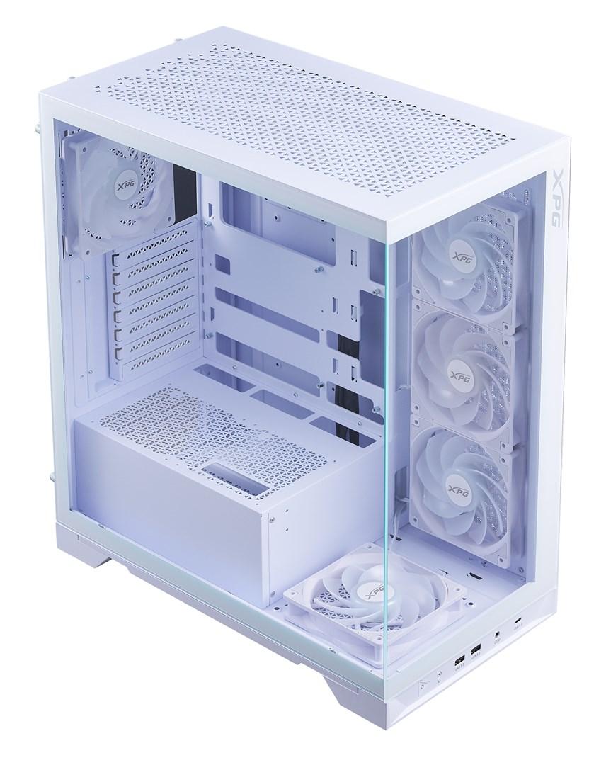 PC kabinet miditower - XPG INVADER X BTF, hvid billede