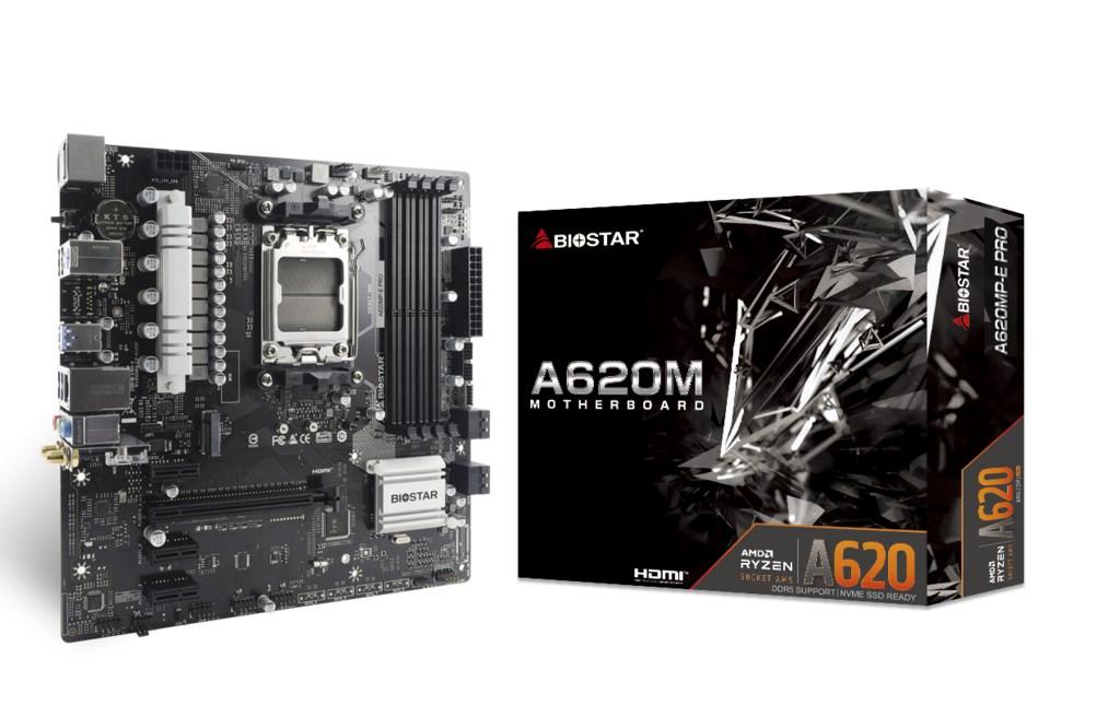 Bundkort micro ATX - Biostar A620MP-E PRO, AMD A620, Socket AM5 billede