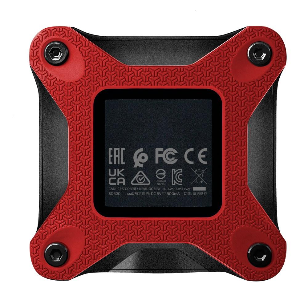 Ekstern SSD ADATA SD620 512 GB - Rød billede