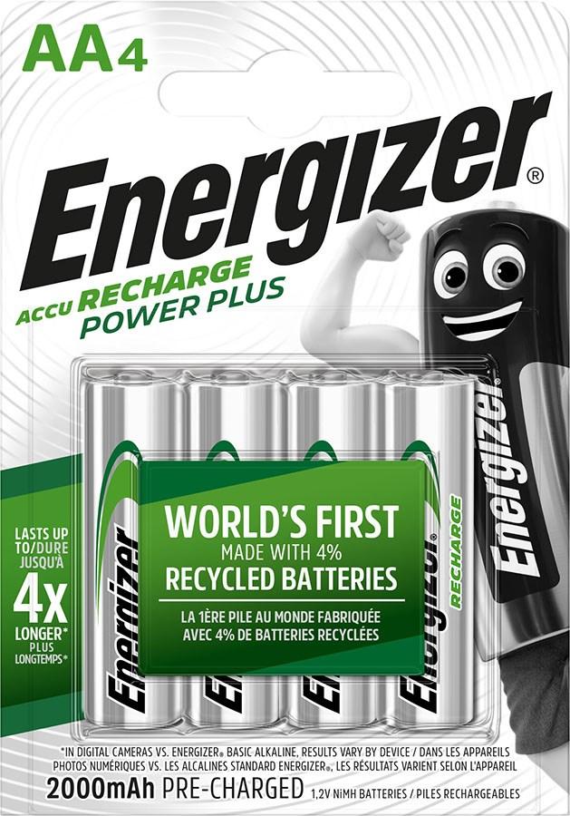 AA genopladelige batterier - Energizer Recharge Power Plus 2000 mAh (4-pak)