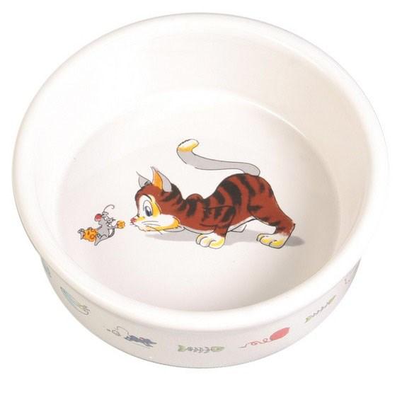 Katteskål porcelæn 200 ml - TRIXIE, 11 cm billede