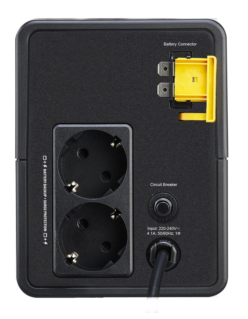 UPS strømforsyning - APC Easy UPS BVX900LI-GR, 0,9 kVA, 480 W, 2 Schuko