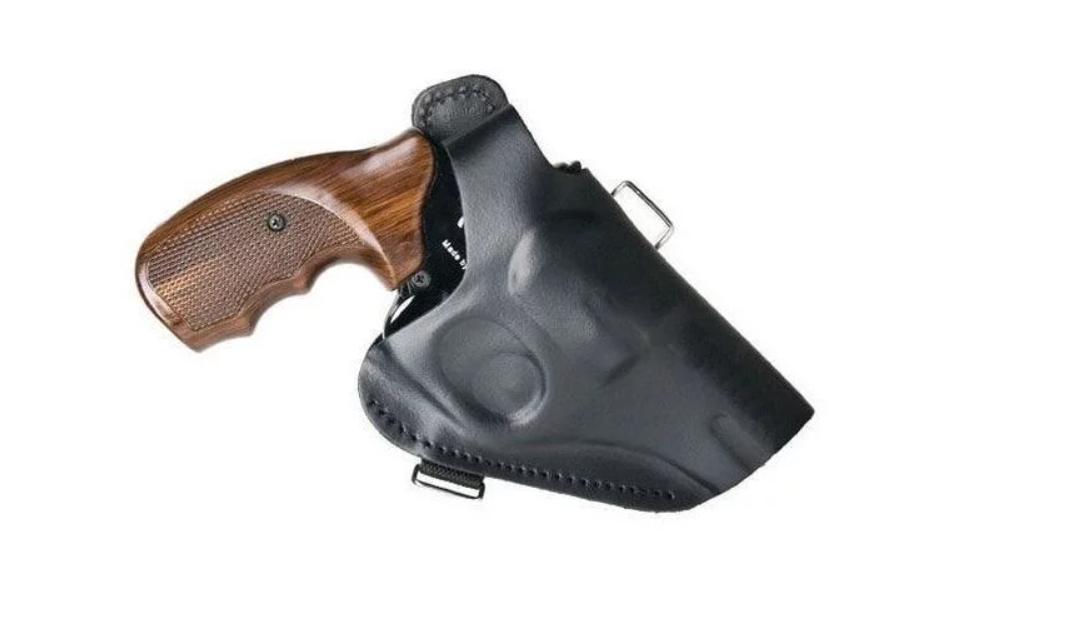Pistolhylster i læder - GUARD til Zoraki K6L revolver, 2,5″ løb, sort billede