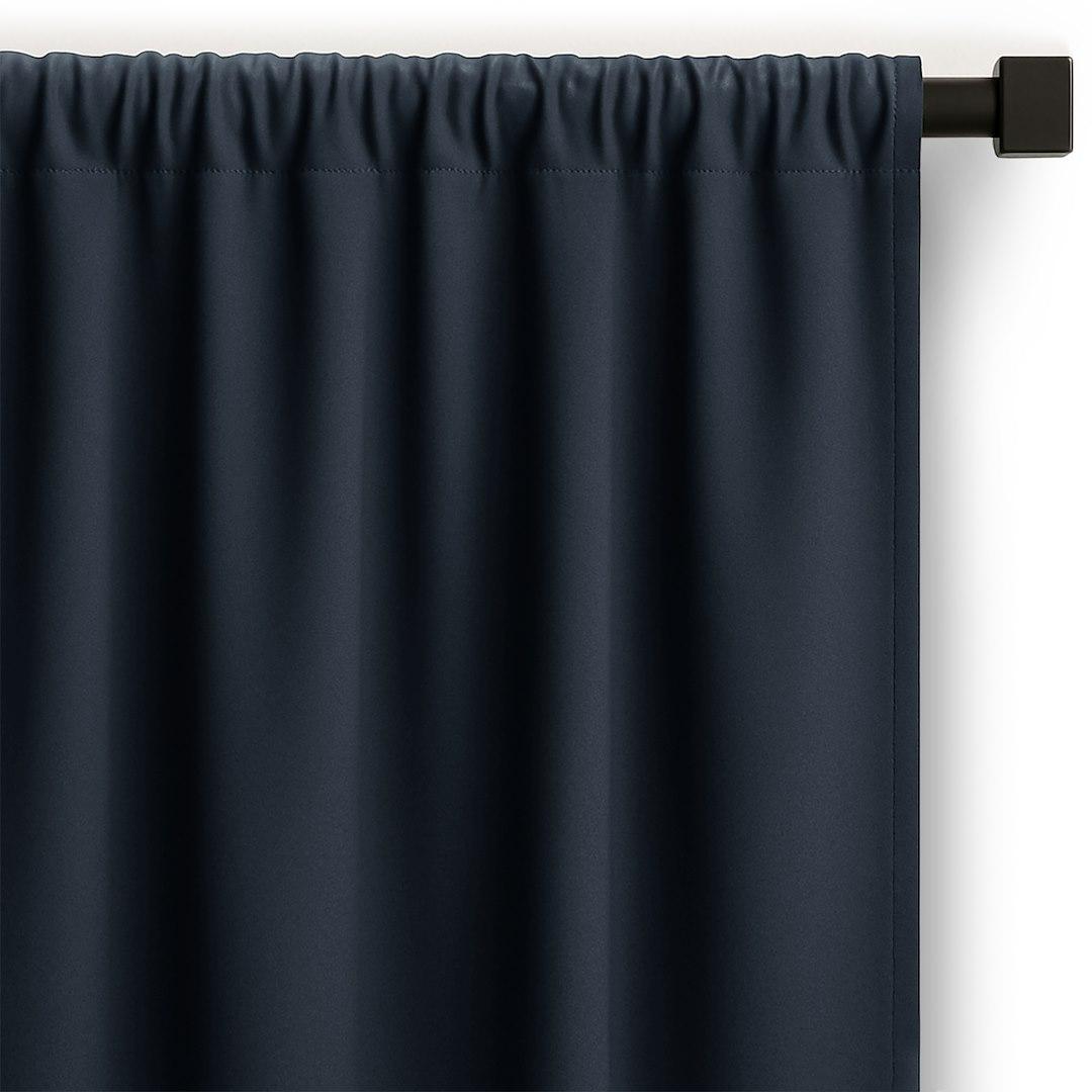 Mørklægningsgardin RESTILO CARLI - indigo, glat, bånd, 200×270 cm billede