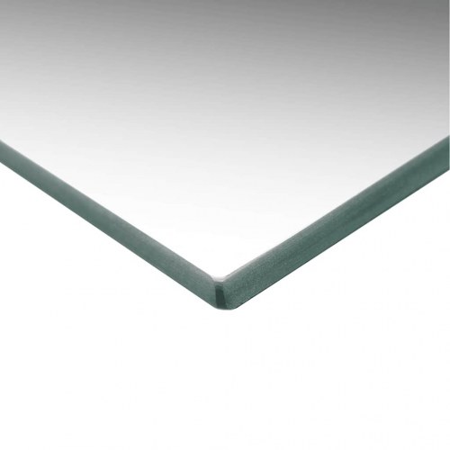 Vægspejl med LED-lys - firkantet glas, 60 × 60 cm