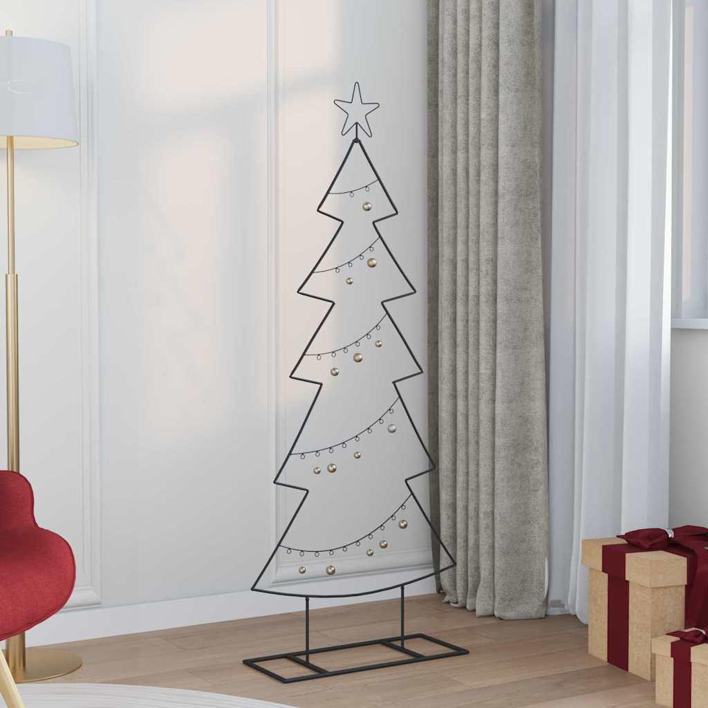 Metal juletræ med stativ Sort 150 cm Stål billede