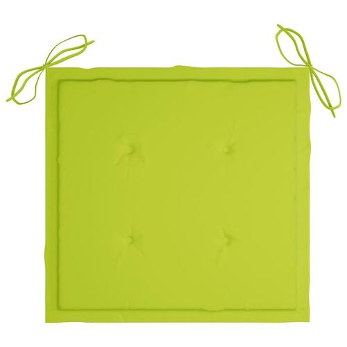 Foldbare havestole 2 stk. med hynder massivt akacietræ
