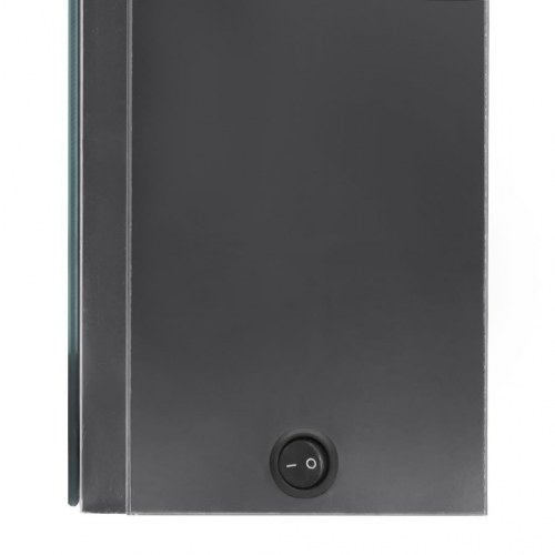 LED-spejlskab til badeværelse 50×13×70 cm - blank grå