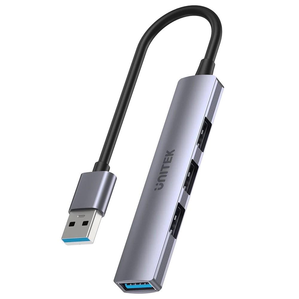 USB hub UNITEK H1208A – USB-A til 3x USB-A 2.0 + 1x USB-A 3.0 billede