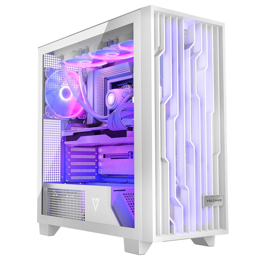 PC kabinet MODECOM VOLCANO PERUN APEX ARGB Midi – hvid billede