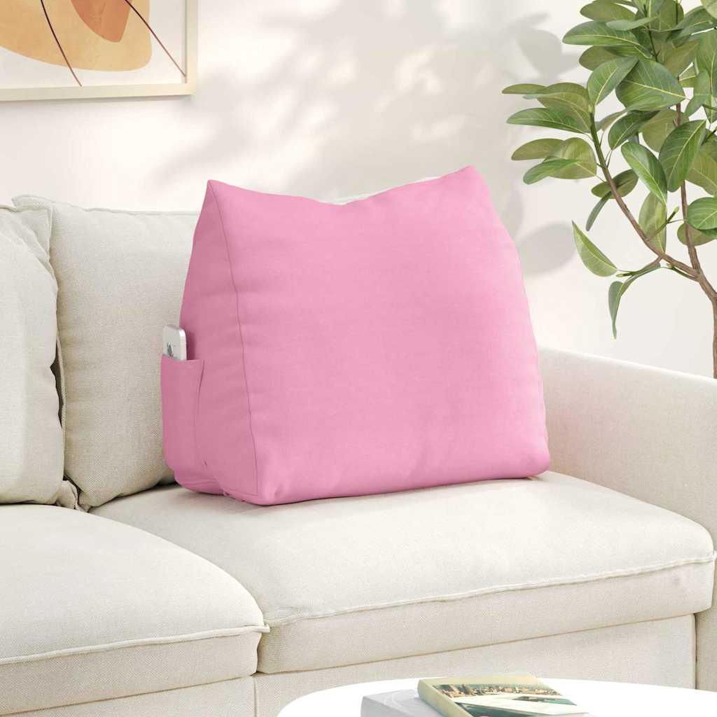 Rygpude Lyserød 60 x 20 x 50 cm Stof billede