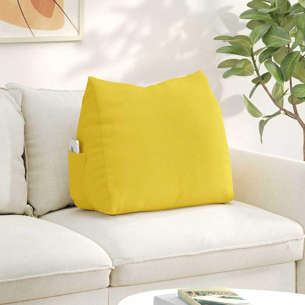Rygpude Lys Gul 60 x 20 x 50 cm Stof billede