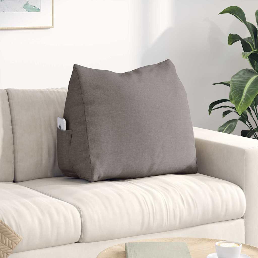 Rygpude Gråbrun 60 x 20 x 50 cm Stof billede