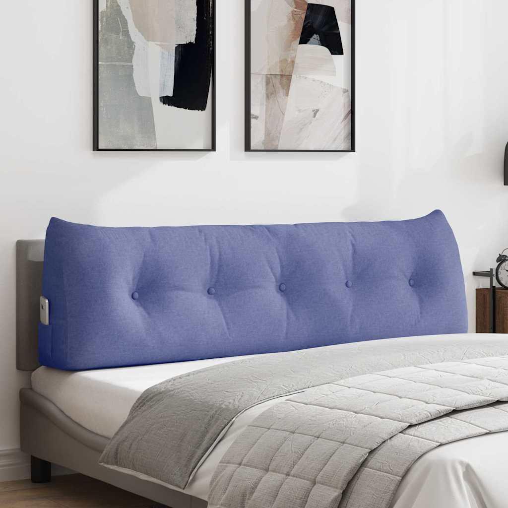 Rygpude Jeans blå 160 x 24 x 50 cm Stof billede